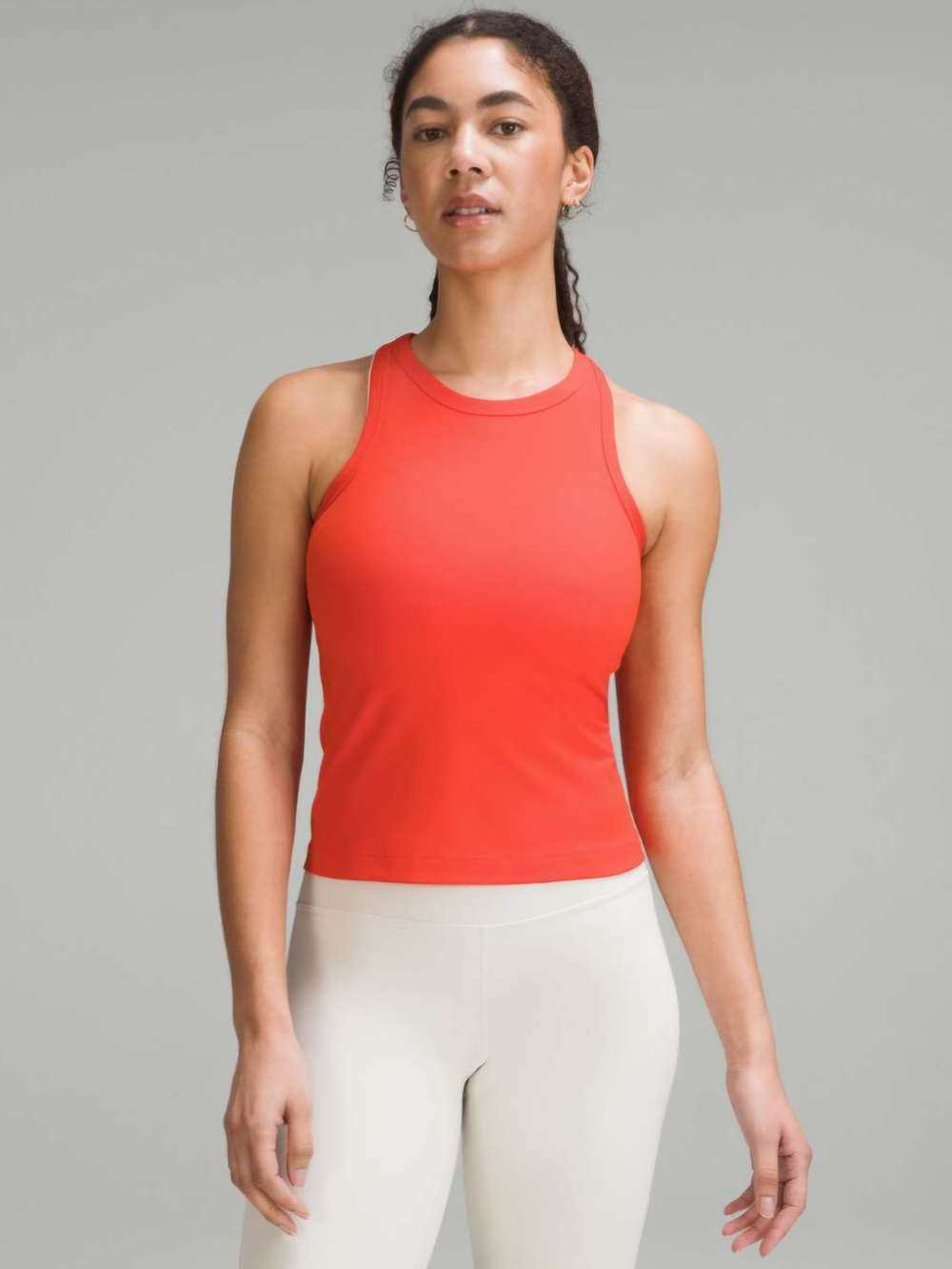 Lululemon Align Waist-Length Racerback Tank Top Solar Orange Size 8